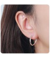 Silver Hoop Earring HO-2605